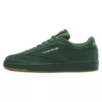 Reebok Club C 85 темно-зеленые унисекс кроссовки обувь-белый 100074451 36