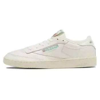 Reebok Club C 85 Vintage Chalk Glen Green Кроссовки унисекс Кремовые Paperwhite 100000317 39