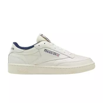 Reebok Club C 85 Vintage Chalk Vector Темно-синие кроссовки унисекс Кремовый алебастр 100007796 40.5