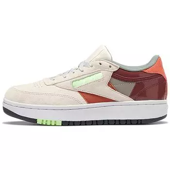 Reebok Club C Double Ceramic Розовые мультиженские кроссовки Boulder-Grey Twisted-Coral FX3209 36