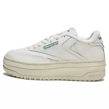 Reebok Club C Extra Chalk Glen Green женские кроссовки кремовые 100010060 35