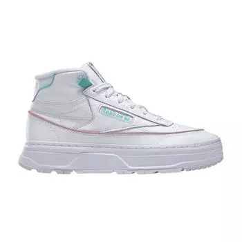 Reebok Club C Geo Mid White Lilac Teal Женские кроссовки Cloud-White Infused-Lilac Semi-Classic-Teal GZ4938 37