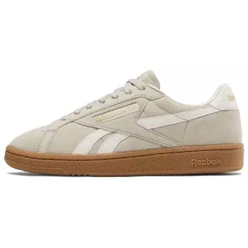Reebok Club C Grounds UK Classic бежевые женские кроссовки Chalk Gum кремовые 100208145 35
