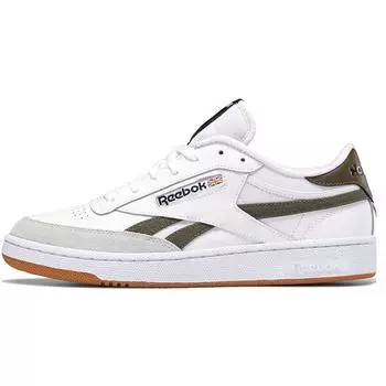 Reebok Club C Revenge White Army Green Кроссовки унисекс Cloud-White Rubber-Gum-05 GZ6874 37.5