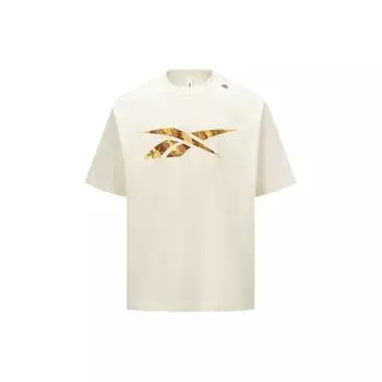 Reebok Cny Series Logo вышитый трикотажный свободный короткий рукав футболка унисекс топы Off-White 24SRC425UGW2 M