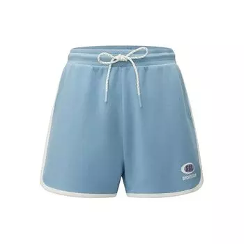 Reebok Color Block Lace-Up Knitted Casual Shorts Women shorts Light-Blue 24SRC606WGB4 S