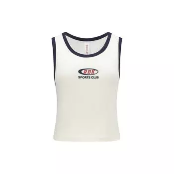 Reebok Color Block Logo Print Slim Fit Sports Casual Tank Top Women tops Off-White 24SRC410WGW2 S