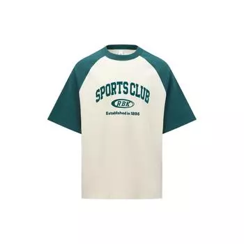 Reebok Color Block Raglan Short Sleeve T-Shirt Unisex Tops Gem-Green 24SRC421UGL7 M