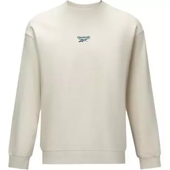 Reebok Comfortable Casual Pullover Long Sleeve Sweatshirt Unisex sweatshirt Beige 24FRM305UGM1 S