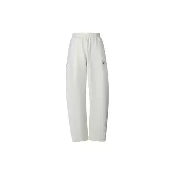 Reebok Comfortable Versatile Casual Knitted Sports Pants Women bottoms Off-White 24FRC606WGW2 S