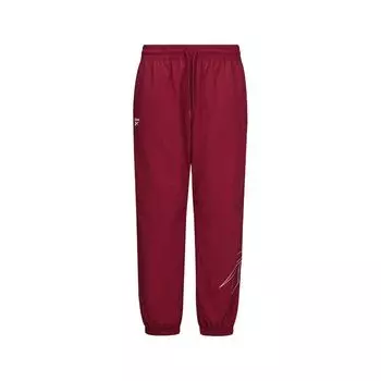 Reebok Comfortable Woven Sports Casual Pants Unisex bottoms Deep-Red 24FRM603UGR2 S