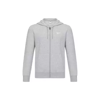 Reebok Comfy Hooded Zip-Up Jacket Men Jackets Gray GV5514 S