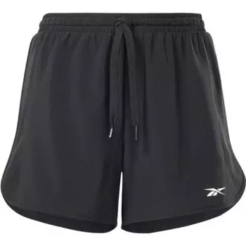 Reebok Дышащие тренировочные шорты с логотипом, женские шорты, черные HS7811 XS
