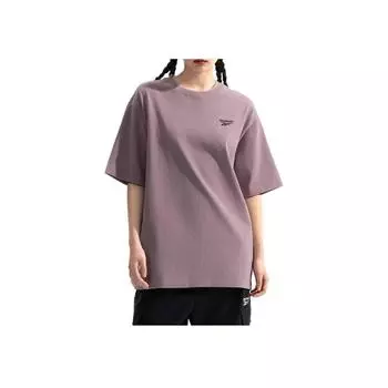 Reebok Fashionable Comfortable Versatile Casual Loose Short Sleeve T-Shirt Unisex Tops Gray Purple 24SRM429UGP3 2XL