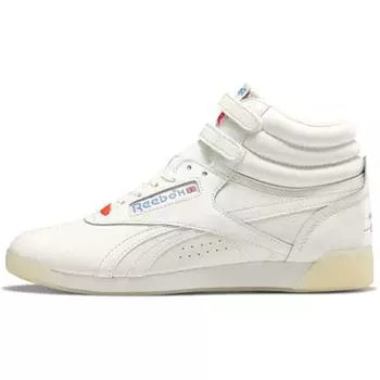 Reebok Freestyle Hi Its a Mans World Женские кроссовки White Chalk Neon-Red DV7358