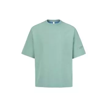 Reebok Футболка Beats Tee Series, однотонная, свободная, с круглым вырезом, коротким рукавом, унисекс, цвет зеленый 23RCS417UGB2 XL
