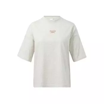 Reebok Футболка свободного покроя с коротким рукавом и заниженной линией плеч, женские топы H49268 XL