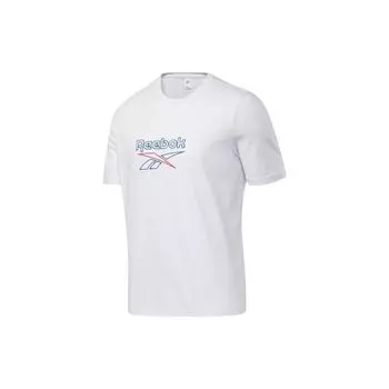 Reebok Футболка унисекс с короткими рукавами и круглым вырезом в стиле американского ретро с логотипом, светло-серая GU3876 S