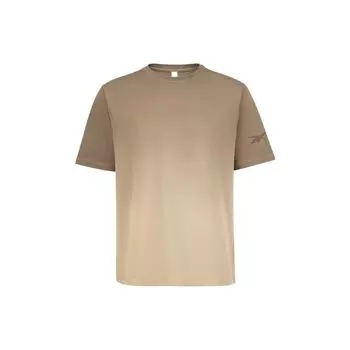 Reebok Gradian S/S Tee Gradient Breathable Loose Short Sleeve Printed Shoulder T-Shirt Unisex Tops Light-Khaki 23RMS425UGK0 L
