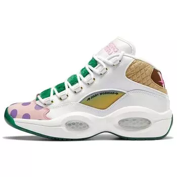 Reebok Hasbro x Question Mid Candy Land Мужские кроссовки White Pixie-Pink Goal-Green GZ8826 40