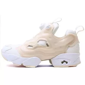Reebok Instapump Fury Og Mu Толстая подошва Нескользящие Легкие Низкие Повседневные Кроссовки Женские Кроссовки Белые Розовые FU9682 37.5