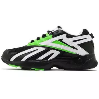 Reebok INTV Logo Черные Зеленые Мужские Кроссовки Белые Сигнально-Зеленые FY1299