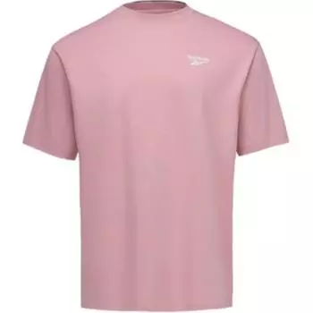 Reebok Классическая ретро повседневная удобная модная футболка с круглым вырезом и коротким рукавом унисекс топы светло-розового цвета 24SRM431UGF2 M