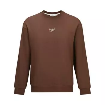 Reebok Круглый вырез с надписью Повседневная спортивная толстовка с длинным рукавом Унисекс толстовка Коричневый 24FRM305UGBR S