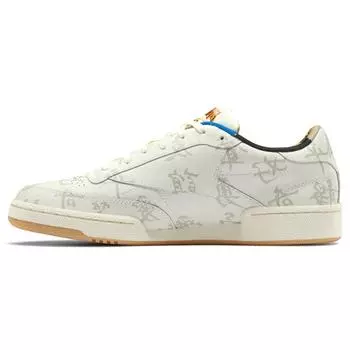 Reebok Kung Fu Panda x Club C 85 Кроссовки унисекс с китайской каллиграфией Белые классические-белые Paperwhite GZ8633 36