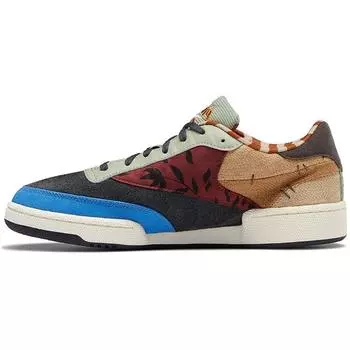 Reebok Kung Fu Panda x Club C 85 Кроссовки унисекс в стиле пэчворк, разноцветный гравий, классический белый GZ8634 36