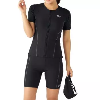 Reebok Купальник с и Очки 315755 Размер 13L Женский 4 предмета Рукава, Шапочка, Комплект, BGY,