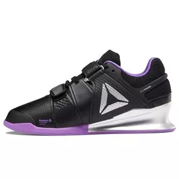 Reebok Legacy Lifter Удобные прочные кроссовки для тяжелой атлетики с низким верхом Женская обувь Черный Фиолетовый DV6231 35