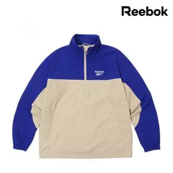 Reebok Legend Warm Up Anorak Blue Half Zip Up S