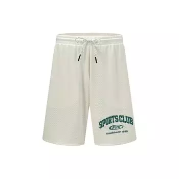 Reebok Letter Embroidery Lace-Up Straight Casual Shorts Unisex Shorts White 24SRC605UGW2 M