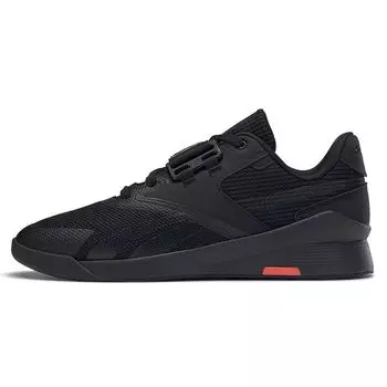 Reebok Lifter PR 2 Черные кроссовки унисекс Core-Black Night-Black Orange-Flare FY3830 39
