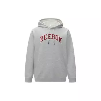 Reebok Logo American Vintage Letter Print Hooded Drawstring Comfortable Sweatshirt Unisex sweatshirt Light-Gray 24SRC307UGG3 M