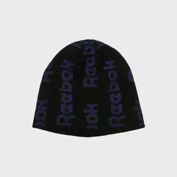 Reebok Logo Pattern Beanie Black F