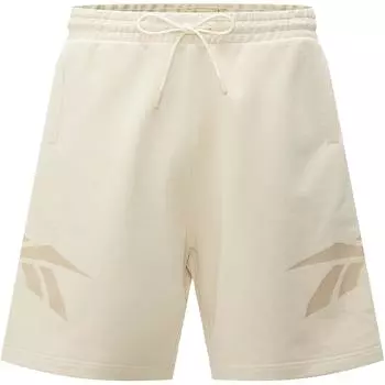 Reebok Logo Print Knit Casual Shorts Unisex shorts Beige 24SRC603UGM0 M