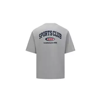 Reebok Logo Print Simple Fashion Casual Color Block Knit Crew Neck Loose Short Sleeve T Shirt Unisex T Shirt Gray 24SRC415UGG5 M