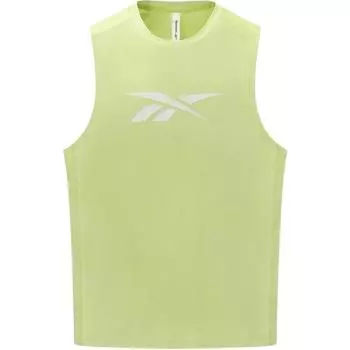 Reebok Logo Print Sports Casual Fitness Running Training Knit Crew Neck Sleeveless Vest Men tops Lime-Green 24SRM419MG01 S