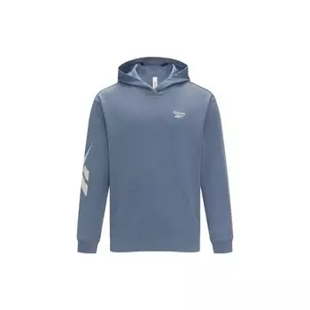 Reebok Logo Printed Hooded Casual Knit Pullover Sweatshirt Unisex sweatshirt Blue 23REF301UGB7 S