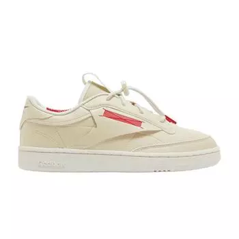 Reebok Milk Makeup x Club C 85 Vegan Equipment Room Кроссовки унисекс Кремовые винтажные меловые векторные красные HP3404 42