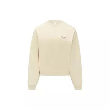 Reebok Minimalist Letter Print Casual Drop Shoulder Round Neck Sweatshirt Women sweatshirt Off-White 23FRC306WGW2 S