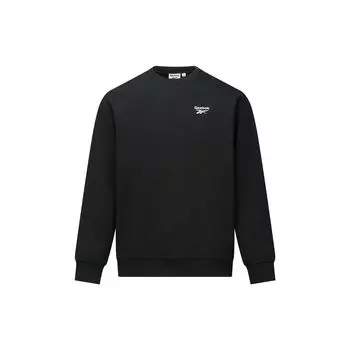 Reebok Модный повседневный удобный пуловер с круглым вырезом и длинным рукавом, толстовка унисекс, черная 24FRM307UGH0 S