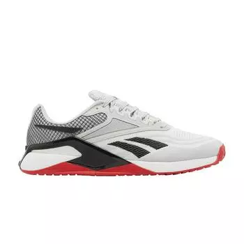 Reebok Nano X2 White Pure Grey Мужские кроссовки Обувь-Белый Pure-Grey-2 Vector-Red GX8757 45