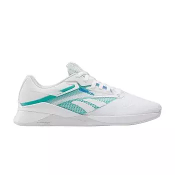 Reebok Nano X4 White Unleashed Green Женские кроссовки Обувь-Белый Кинетический-Синий 100204736 35