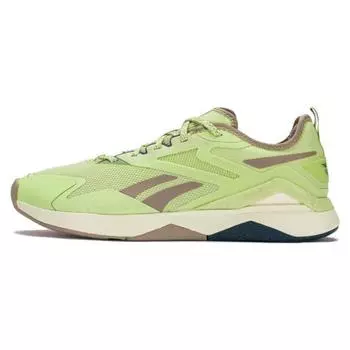 Reebok Nanoflex Adventure TR 2 Citrus Glow Boulder Бежевые женские кроссовки Зеленые обручи - Синие 100033331 37.5
