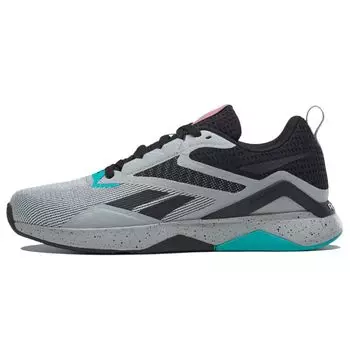 Reebok Nanoflex V2 Grey Classic Teal Мужские кроссовки Black Core-Black Pure-Grey GY6211