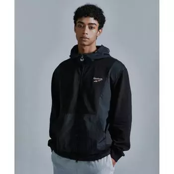 Reebok Новая толстовка Vector Hybrid с капюшоном на молнии черного цвета L