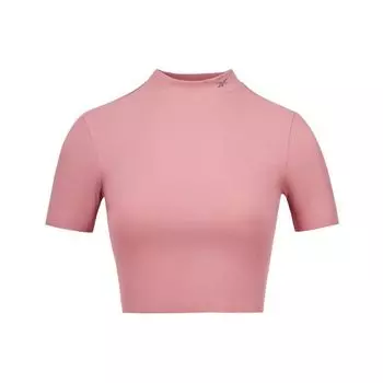 Reebok Однотонная футболка с коротким рукавом и защитой от солнца, женские топы, розовые 23RCS406WGF0 S